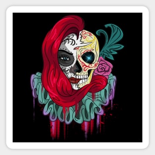 Horror Circus Clown Jester Skull Sticker